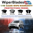 thumbnail image 2 of 2015 Honda Pilot Beam Wiper Blades Wipers w/1yr Warranty (Set of 3) w/Rear Wiper, 2 of 5