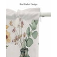 thumbnail image 5 of Spring Floral Kitchen Valances for Windows Farmhouse Linen Window Valance Curtain for Living Room Window Treatment Vintage Summer Botanical Watercolor Valance Rod Pocket Topper Drape, 42 x 12 Inch, 5 of 6
