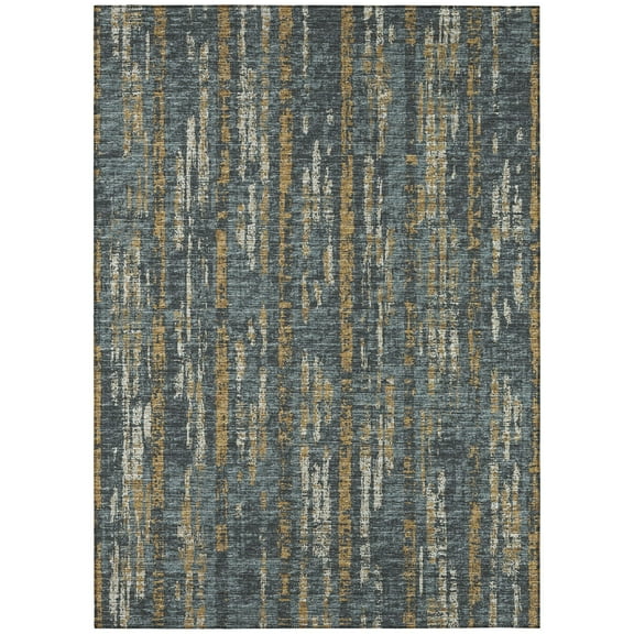 Addison Rugs Indoor/Outdoor Rylee Modern Stripes Washable Rug 9' x 12' - Granite