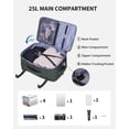 thumbnail image 4 of Business Computer Backpack for Men Travel Carry on Backpacks Fit 15.6" Laptop, Flight Approved Bag with 16 Pockets, Water Resistant Casual Daypack School College 25L, Green, 4 of 10