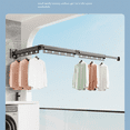 thumbnail image 2 of Retractable Clothes Drying Rack Clothes Drying Rack Foldable Retractable Wall Mounted Space Saver Clothes, 2 of 8
