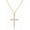 B CZ Cross, Gold, variant on Valentine's Day Gifts Crown Cross Necklace for Women,14K Gold Plated Non-Tarnish Christian Faith Religious Jewelry for Her