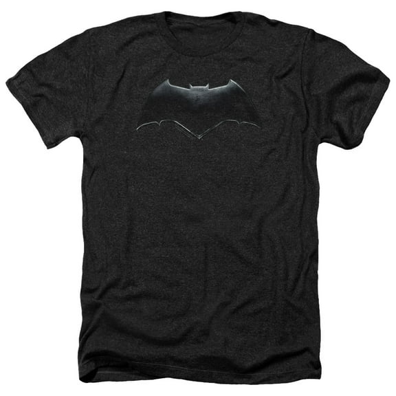 Justice League Movie - Batman Logo - Heather Short Sleeve Shirt - XX-Large