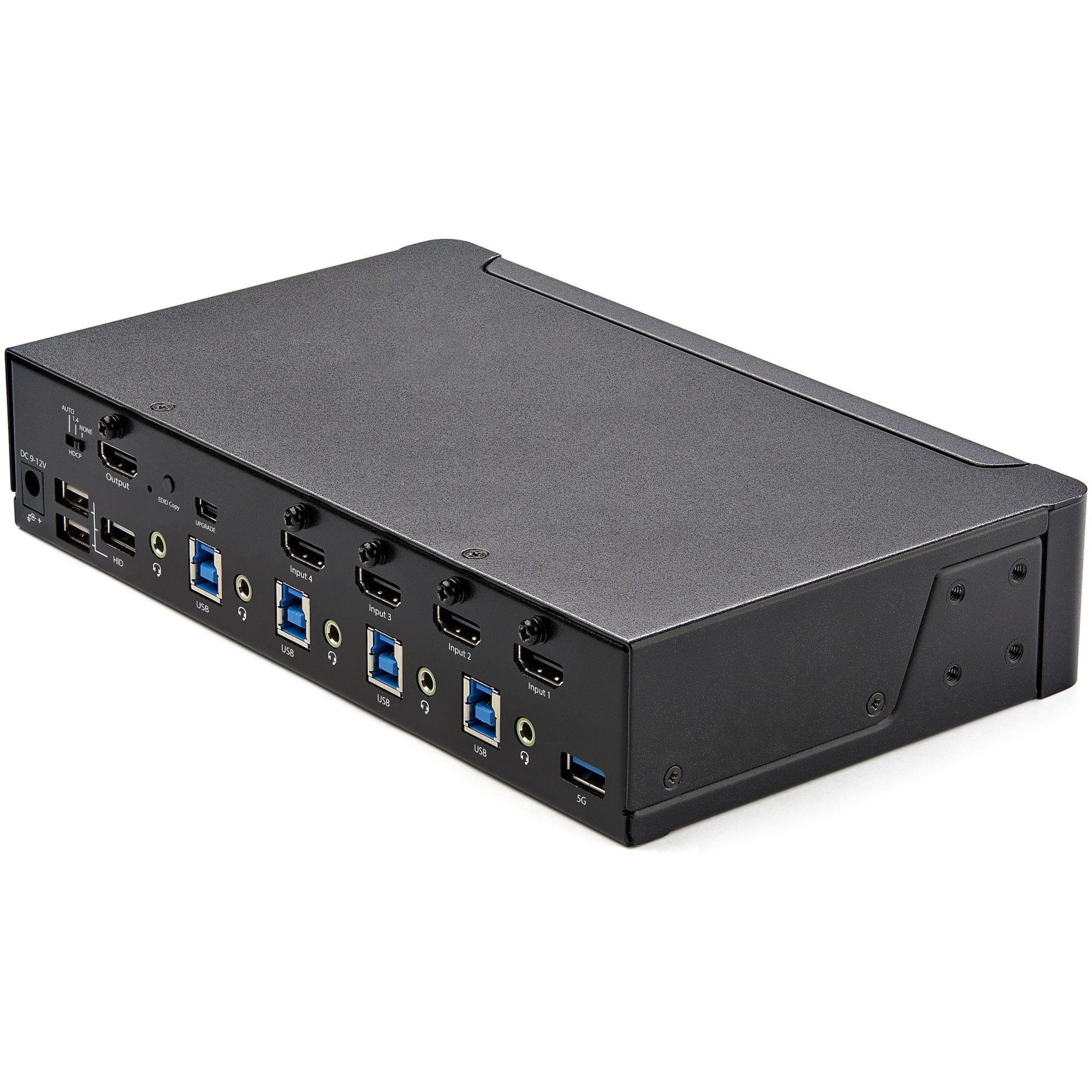 StarTech 4 Port HDMI KVM Switch 4K 60Hz UHD HDR HDMI 2.0 Single Monitor 2 Port USB 3.0 Hub 4x USB HID Audio Hotkey Switching TAA SV431HU34K6