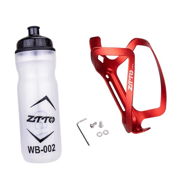 Portabotellas para bicicleta de montaña shamjiam con botella Universal fácil de instalar accesorio deportivo Flexible y suave jaula de aleación de aluminio Rojo