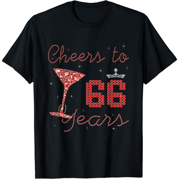 Cheers To 66 Years 66th Birthday T-Shirt