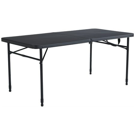 Mainstays 48" Fold-in-Half Table Rich Black