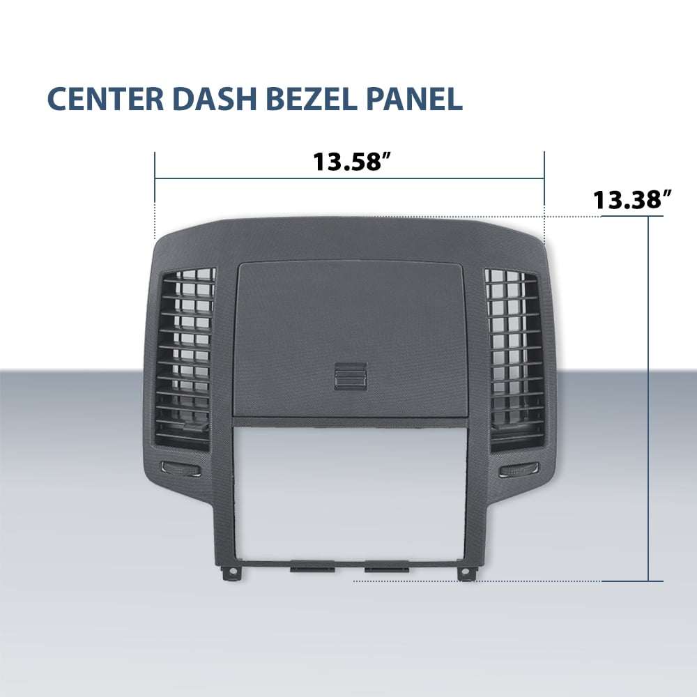 PIT66 Fit for 05 06 NISSAN ALTIMA CENTER DASH BEZEL PANEL AC VENTS CUBBY STORAGE GRAY GREY OEM