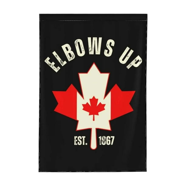 Bandera Del Jardín de Bienvenida Codo Arriba Bandera Del Jardín Canadiense de Doble Cara Fuerte Logotipo Del Patio Canadiense Libre sin Poste de Bandera