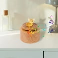 thumbnail image 4 of Xecvkr Mini Round Wooden Music Box with Rotating Top Glow in the Dark Cat Design Decorative Jewelry Box Musical Gift for Children Adults, 4 of 6