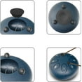 thumbnail image 4 of Steel Tongue Drum rain chime 8 Notes 6 Inches Chakra Tank Drum Steel Percussion Padded Travel Bag and Mallets，Musical Education Entertainment Meditation Yoga Zen Gifts (Navy), 4 of 12