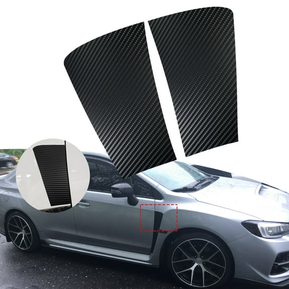 Xotic Tech Side Fender Insert Vent Overlay Vinyl Decal Trim Wrap Pre-cut Genuine Vinyl KK Decal Sticker For Subaru WRX STi 2015 2016 2017 2018 2019 2020 - Carbon Fiber Pattern (Upper Fender)