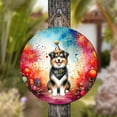 thumbnail image 4 of Hello 2025 Miniature American Shepherd Celebrates Happy New Year Firework Balloon Round Wood Sign MAS Dog Lover Gifts Hanging Wall Home Decor - 02024, 4 of 5