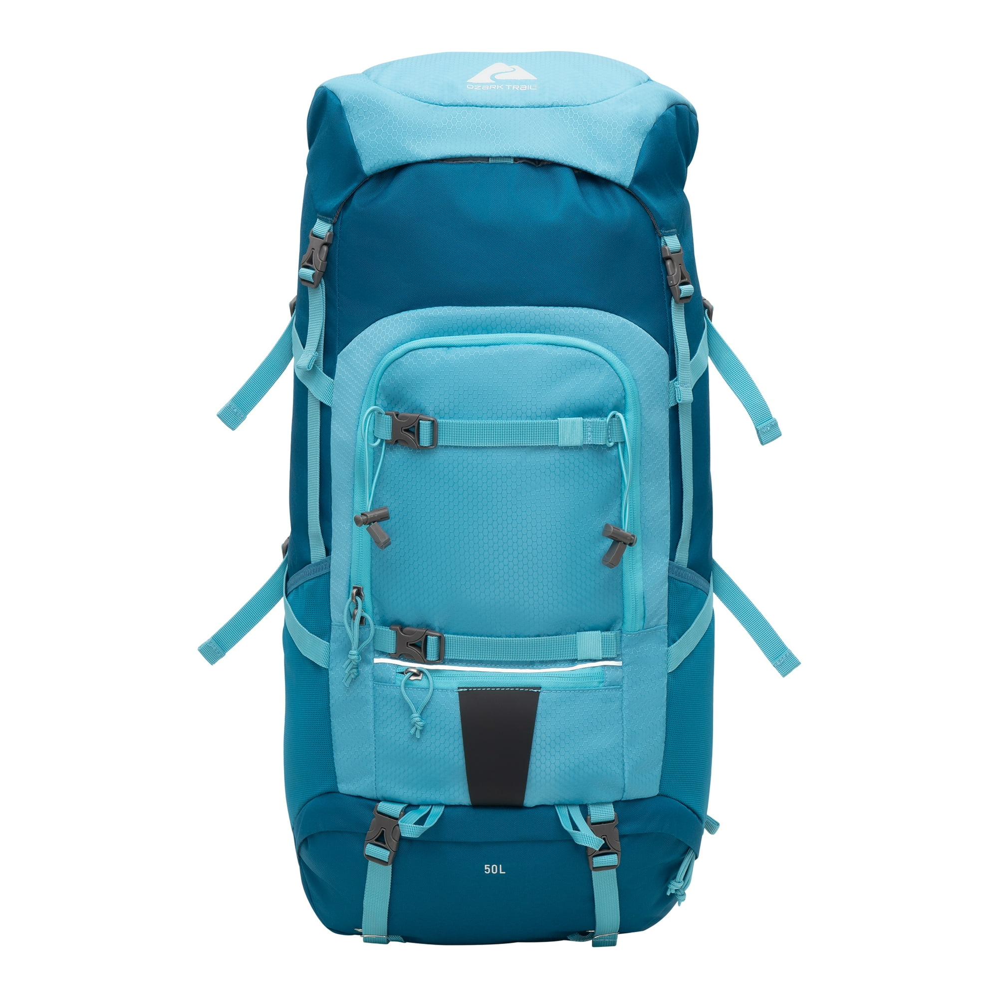 Ozark Trail 50L Adult Polyester Hiking Backpack, Blue