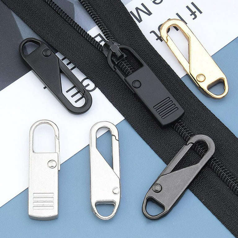 Detachable Zipper Pull Replacement Zipper Slider Puller Lock for Jacket  Dress Luggage Bag Metal DIY Zipper Head Repair Kit