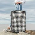 thumbnail image 7 of Susaid Black And White Houndstooth Print Elastic Washable Suitcase Cover with Hidden Zipper, Fits 18-32 Inch Luggage for Protection During Travel-Medium, 7 of 7