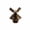 Walnut Stain, variant on Heritage Lawncraft Pressure Treated Dutch Windmill, Small, Charcoal Stain