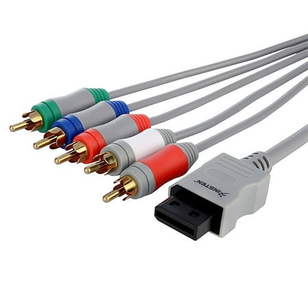 Insten For Nintendo Wii / Wii U Premium Component Audio Video HD AV Cable to HDTV LED LCD TV (Support HD 480 x 2000) 6FT