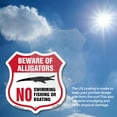 thumbnail image 5 of Alligator Warning Shield Sign Beware Of Alligators. No Swimming Fishing Or Boating (5 Pack) 4 inch X 4 inch Shield Shaped Heavy Duty 3.2 mil Vinyl Decals Weather Resistant Made in the, 5 of 6