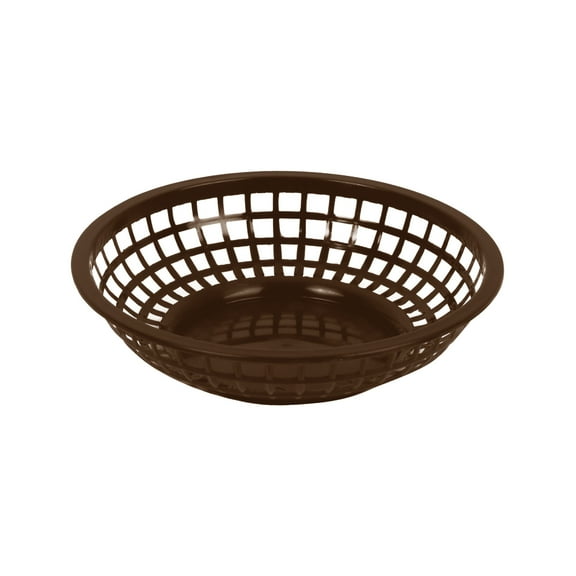 Excellante 8" round basket, brown, comes in dozen