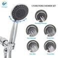 thumbnail image 3 of Deago High Pressure Handheld Shower Head, 5 Spray Settings Hand Held Showerhead with Hose, 3 of 11