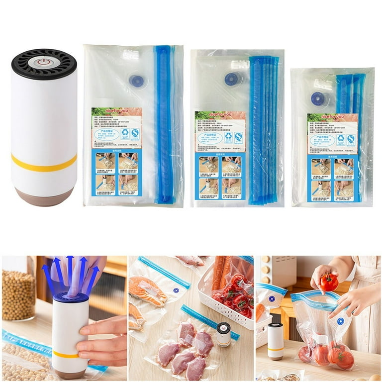 Vacuum Seal Bags Food Storage Bag Electric Vaccum Pump Set Freezer
