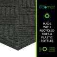 thumbnail image 4 of Mainstays Textures Crosshatch Polyester and Rubber Backed Doormat, 4' x 6', Onyx, 4 of 10