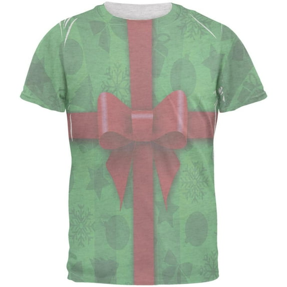 Green Christmas Present Costume Mens T Shirt