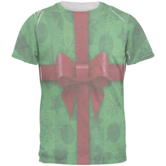 Green Christmas Present Costume Mens T Shirt