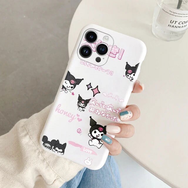 Phone Case for For Apple iphone 14 Pro Max 14 Plus Girls Anti-drop Cartoon Cinnamoroll Kuromi Hello Kitty Silicone Siling Cover ZR