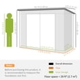 thumbnail image 3 of Outsunny 8 x 4FT Metal Garden Storage Shed with 2 Vents, Oak, 3 of 10