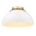 thumbnail image 1 of Golden Lighting 6956-FM OG-WHT Zoey Flush Mount, Olympic Gold, 1 of 4