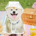 thumbnail image 4 of Outdoor Transparent Clear Dog Rain Coat PVC Pet Rain Suit Puppy Jacket M, 4 of 8