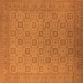 thumbnail image 1 of Ahgly Company Indoor Square Oriental Orange Industrial Area Rugs, 4' Square, 1 of 4