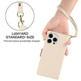 thumbnail image 2 of Compatible with iPhone 13 Pro Wallet Case with Credit Card Holder & Cash Slot, RFID Blocking Durable PU Leather Flip Magnetic Protective Stand Cover Wrist Strap Women Men,Apricot, 2 of 7