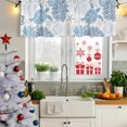 thumbnail image 5 of Navy Blue Coastal Turtle Curtain Valances for Windows, Kitchen Valance Window Treatments Panel 2 Pack, Ocean Coral Nautical Rod Pocket Short Curtains for Bathroom Bedroom 54 x 18 Inch, 5 of 8