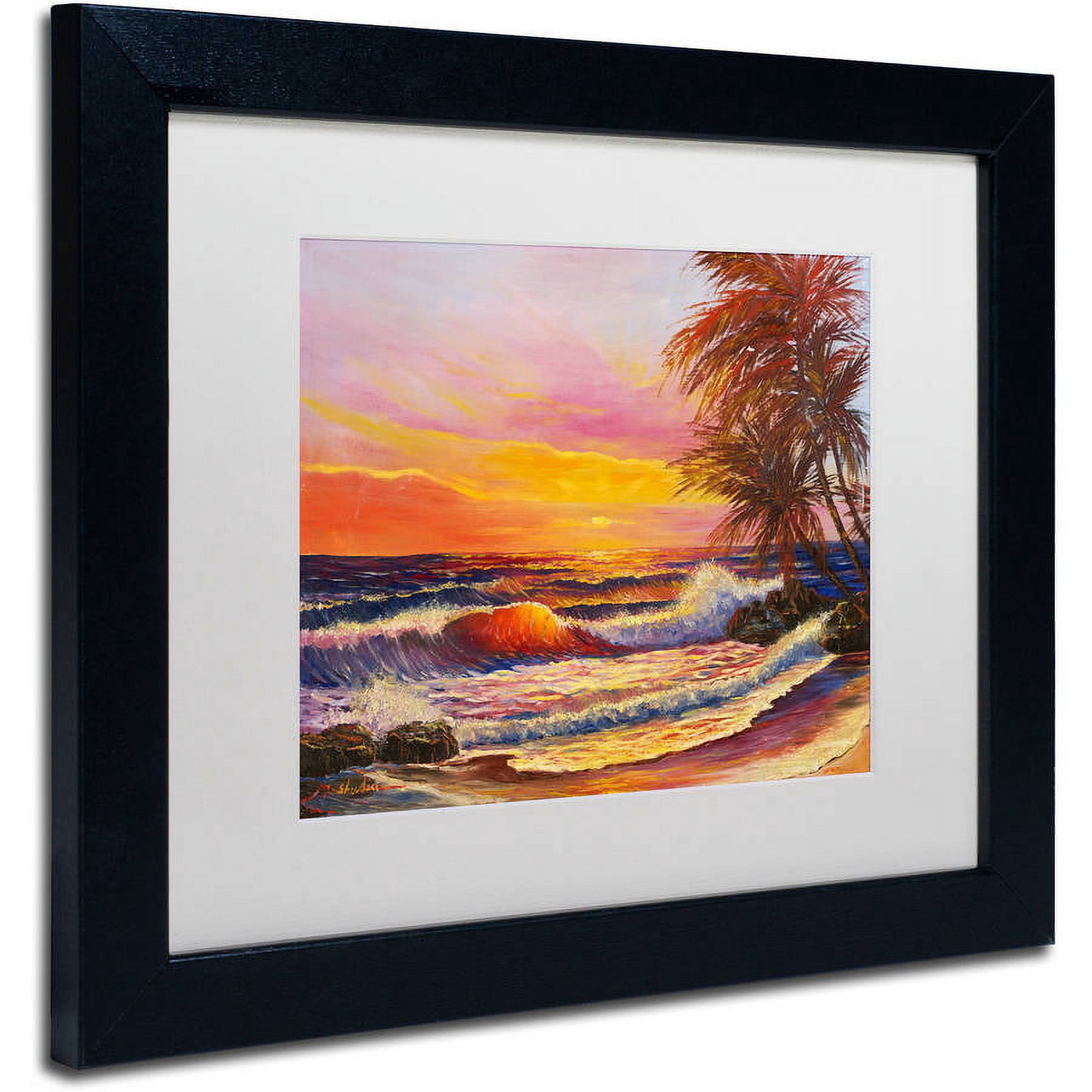 Trademark Fine Art "Hawaiian Glow" Canvas Art by Manor Shadian, White Matte, Black Frame