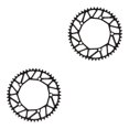 thumbnail image 1 of Youkk Alloy Crank set - Durable Precise Fit Smooth Operation - Guaranteed Compatibility Bicycles Crank 50T black 2Set, 1 of 6