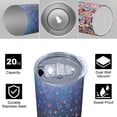 thumbnail image 4 of Flower Floral Print Pattern Insulated Lunch Bag for Women and Men, Large Portable Soft Cooler Tote, Thermal Food Storage Bag with Pearl Cotton, 8.66L, 8.75"x5.75"x9.5", 4 of 6