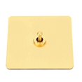 thumbnail image 1 of AC250V Toggle Switch 1 Gang 2 Way Power Toggle Switch with Gold Color Stainless Steel Panel and Insulated PC Base, 1 of 4