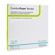 ComfortFoam Border Foam Dressing 7 x 7" Square Polyurethane Foam 43770 5 per Box