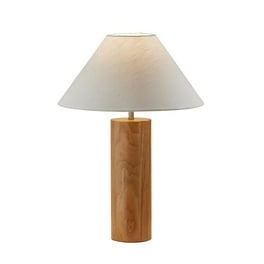 Natural Wood Circular Block Table Lamp Natural Wood Circular Block Table Lamp