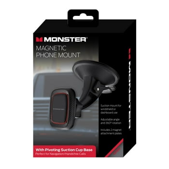 Monster Magnetic Universal Phone  with Pivoting Suction Cup Base