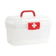 thumbnail image 1 of First Aid Storage Box 2 Layer Dustproof Bin First Aid Case for Hiking, 1 of 10