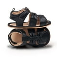 thumbnail image 5 of Otqutp Toddler Leather Soft Open Toe Sandals Adjusted Strap Flat Wide Shoes Summer Barefoot Beach Pool Baby Girls Sandals, 5 of 8