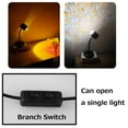 thumbnail image 4 of FSLiving LED Adjustable Mood Lamp 30W Dynamic Water Pattern Light USB Cable 3.28ft Sunset Circle Table Lamp Backlight Swing Arm Night Light for Take Photos Rustic Home Decor, White - 1 Pcs, 4 of 6
