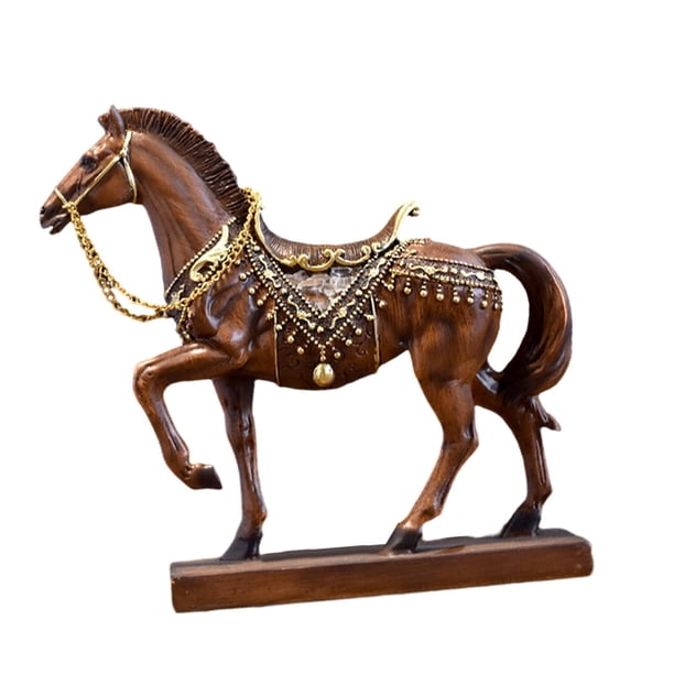 Estatua decorativa de caballo, colección de adornos de caballos, escultura de resina decorativa Estilo B