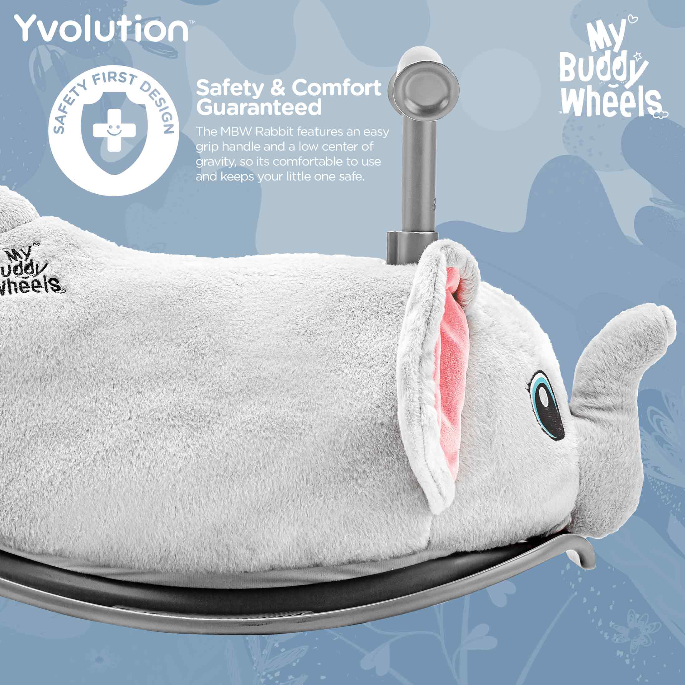 Yvolution My Buddy Roller 2-in-1 Elephant Plush Ride-On photo 7