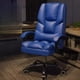 thumbnail image 2 of Leather Executive Relax Office Chair Fancy Comfortable Blue Lazy Ergonomic Office Chair Gaming Comfy Silla De Oficina Furniture My Lux Decor Round, 2 of 30