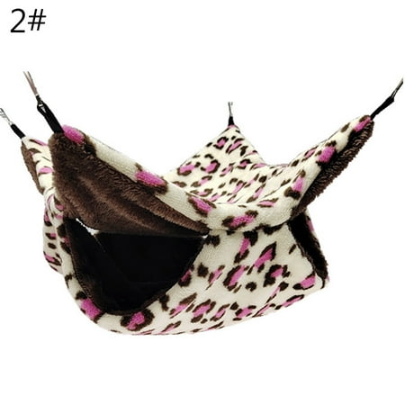 Double-Layer Hamster Hammock Small Pet Cage Glider Bed Hanging Hammock Swinging for Chinchilla Parrot
